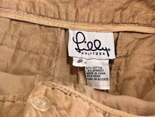 VTG Lilly Pulitzer Corduroy Pants Womens Size 4P, Tan. 12UDE3Q1328
