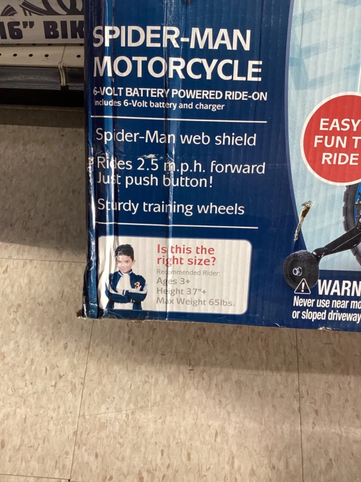 Juguete eléctrico para montar en motocicleta Marvel Spider-Man Foto 3 de 4