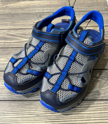 Falls Creek Boys Blue Gray Mesh Sandal Shoes Size 3 NWT Tb
