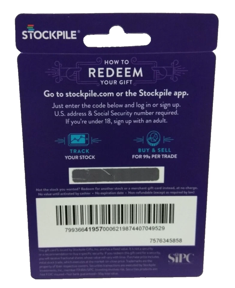 Rare Appl (Apple) Stockpile Stock Trading Card - No Value $50 Gift Card - Image 2 of 4