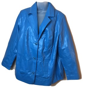 navy blue leather jacket plus size