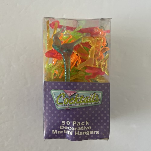 Cocktails Martini Hangers Retro Plastic Neon Animal Decorative Hangers in Box