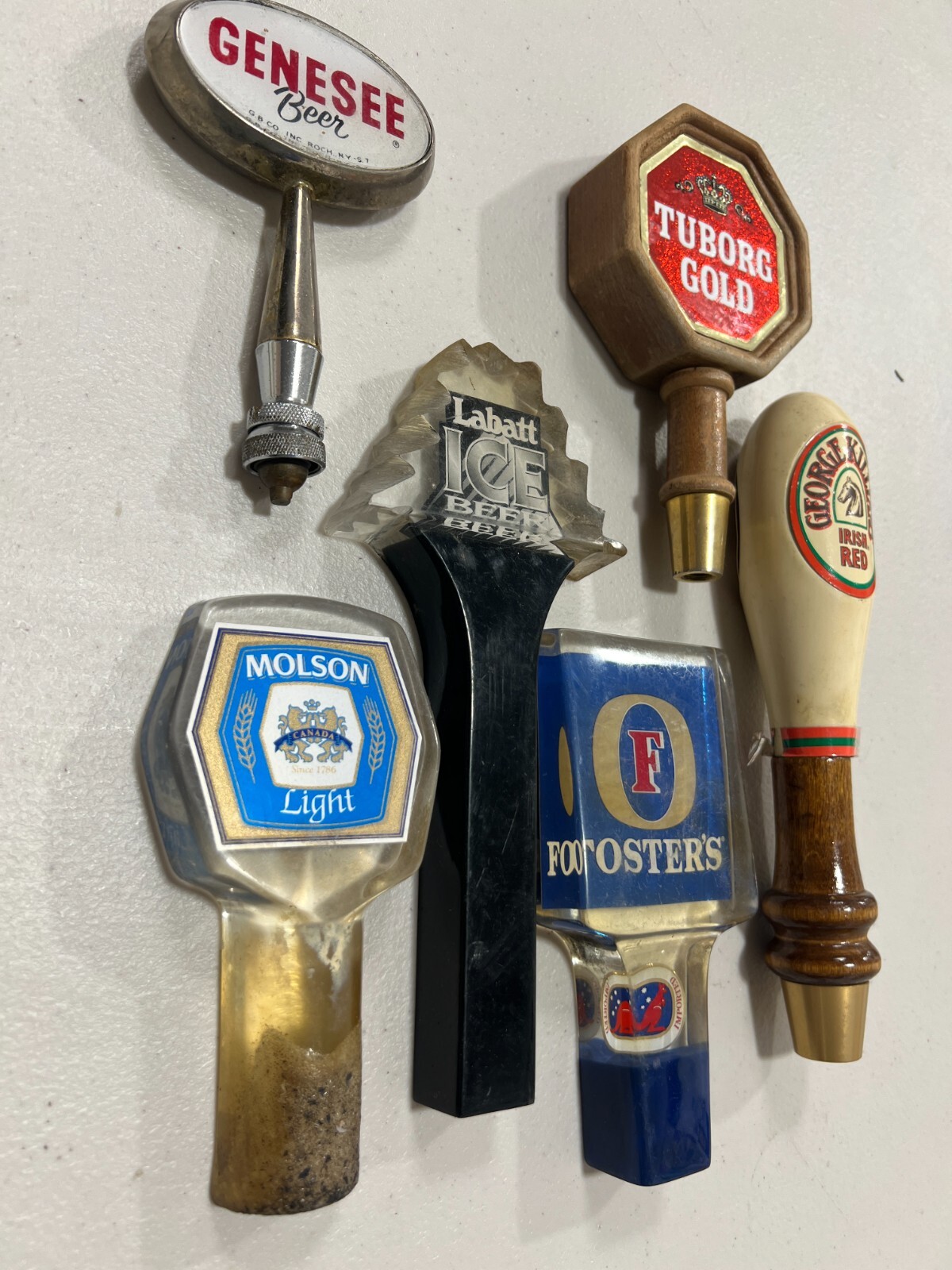 Vintage Genesee Molson Fosters Labatt Killians Tap Handles 6