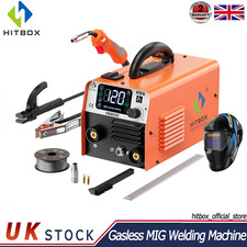 Power Tools HITBOX MIG Welder Gasless IGBT 220V Mini MIG MMA Welding Machine UK
