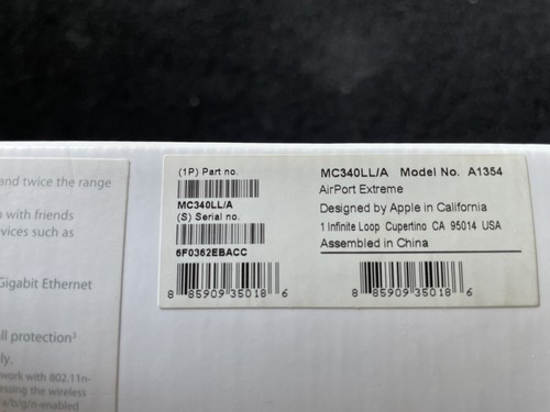Router inalámbrico Apple Airport Extreme WiFi Base Station A1354 con caja manual - Imagen 4 de 8