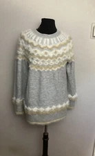 Marc New York Gray Sweater Fuzzy Large