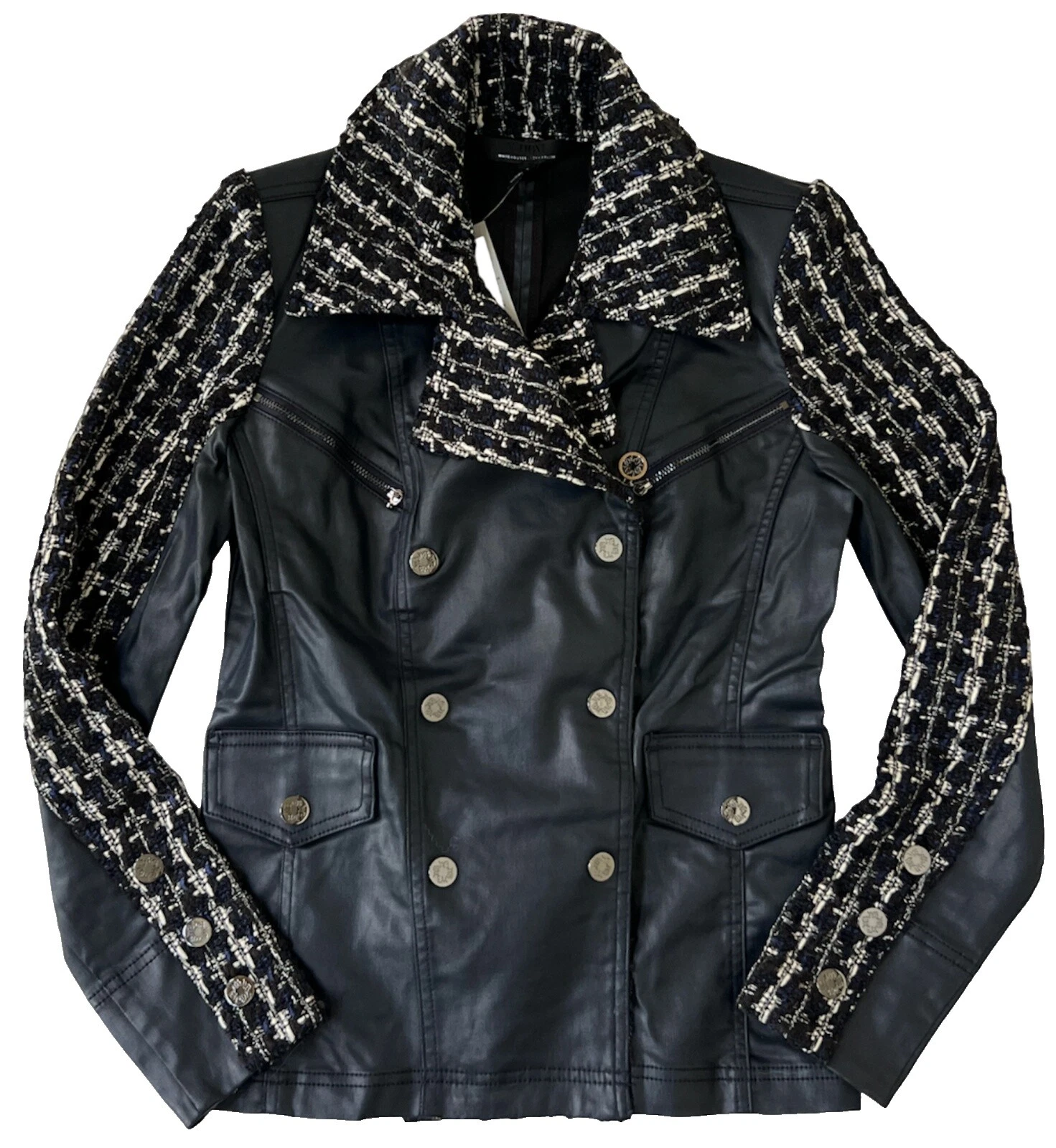 Черная мотоциклетная куртка White House для женщин стандартного размера пальто, куртки и жилеты