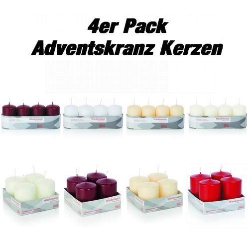4x Velas de Adviento Velas de Adviento / Varios Tamaños + Colores a elegir - Imagen 1 de 13