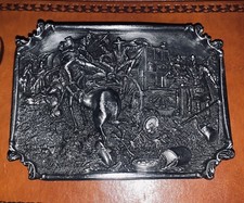 Siskiyou CM Russell Bronc To Breakfast Belt Buckle Vintage 1987 Limited Great 