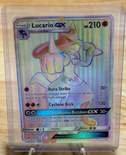 Pokemon 2018 Lucario GX Secret Rare 135/131 SM Forbidden Light Card LP
