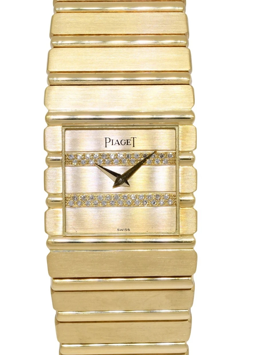 Piaget — Piaget Polo 18k Yellow Gold & Diamond Mens 25mm Quartz Dress Watch 7131 C 701