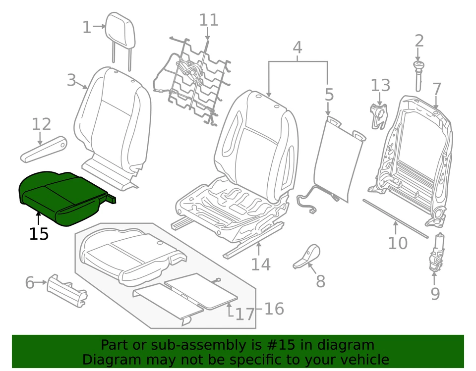 Funda Cojín Original Ford CK4Z-6362900-CD Foto 3 de 3