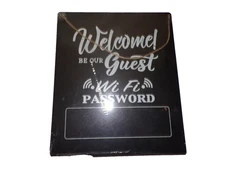 New Wi Fi Password hanging Chalkboard with Chalk 10 x 12 inch Black white CL1kid