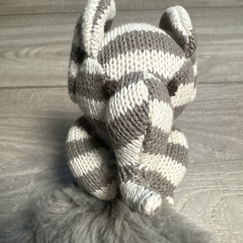 Restoration Hardware Baby and Child Elephant Lovey Security Blanket Gray Stripe - Picture 5 of 20