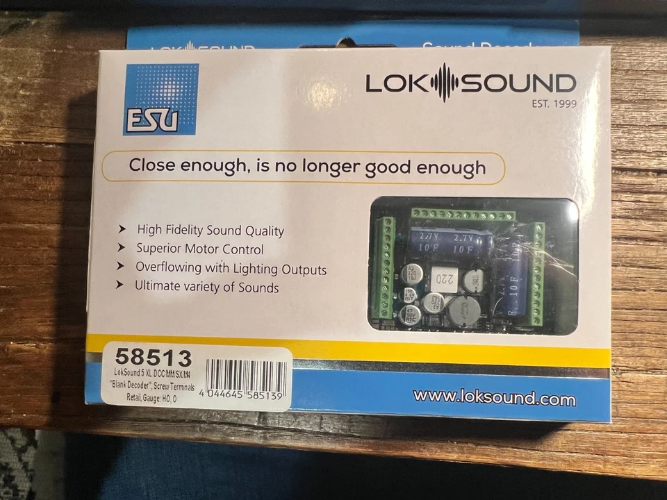 ESU 58513 ~ NEU ~ LokSound V5.0 XL DCC/MM/SX/M4 Sounddecoder ~ Schraubklemmen