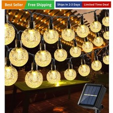 Solar String Lights Outdoor Waterproof, 56ft 100 LED Globe String Light with ...