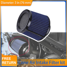 76MM 3 Inch High Flow Cold Air Intake Filter Universal Induction Kit Car Accesso