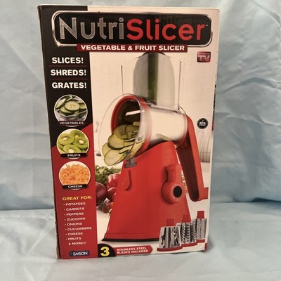 Nutrislicer Rotary Cheese Grater & Vegetable Slicer 3 Interchangeable Blades NEW