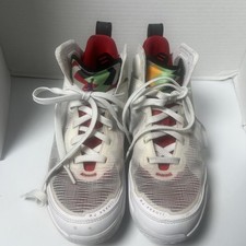 Nike Air Jordan XXXVII 37 White Red Basketball Shoes DD7421-160 Size 6.5Y