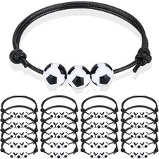 Football Charm Bracelet Sports Wristband Soccer Captain Resin Jewelry 10PCS