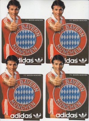 FC Bayern München 4 alte Adidas Aufkleber