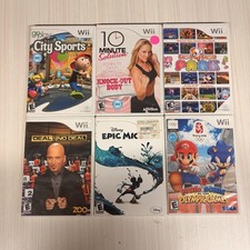 Nintendo Wii 6 Game Lot Mario Sonic Epic Mickey Furu Furu Park CIB