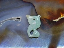 Vogel Anhänger aus Jade / Jadeit ungefasst ca. 26 x 16 x 10 mm