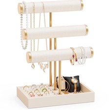 3 Tier Necklace Holder Display, Jewelry Organizer, Jewelry Stand, Bracelet Di...