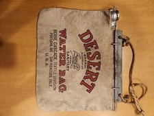 Vintage Desert Brand Camping 14” Sanitary Water Bag Canvas Portland USA Made