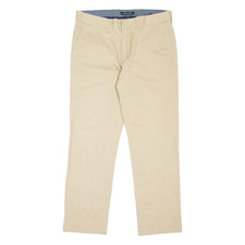 TOMMY HILFIGER Chino Mens Trousers Beige Slim Tapered W32 L30
