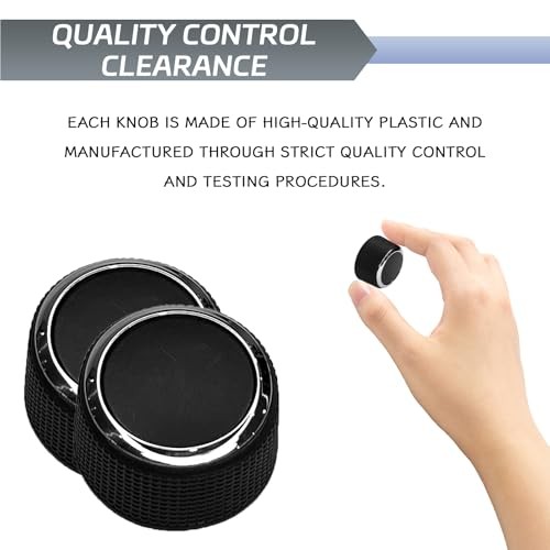 2 PCS Volume Control Knob Radio Knob Replacement for Chevy Tahoe black