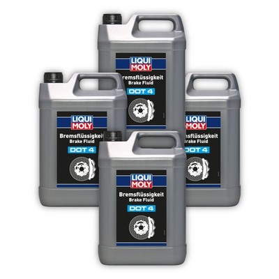 4x Bremsflüssigkeit LIQUI MOLY 21158 Bremsflüssigkeit DOT 4 Kanister 5 Liter