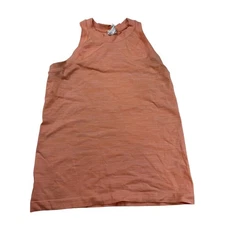 Athleta Renew Racerback Tank Top Womens Size M Peach Ribbed Sleeveless Athletic