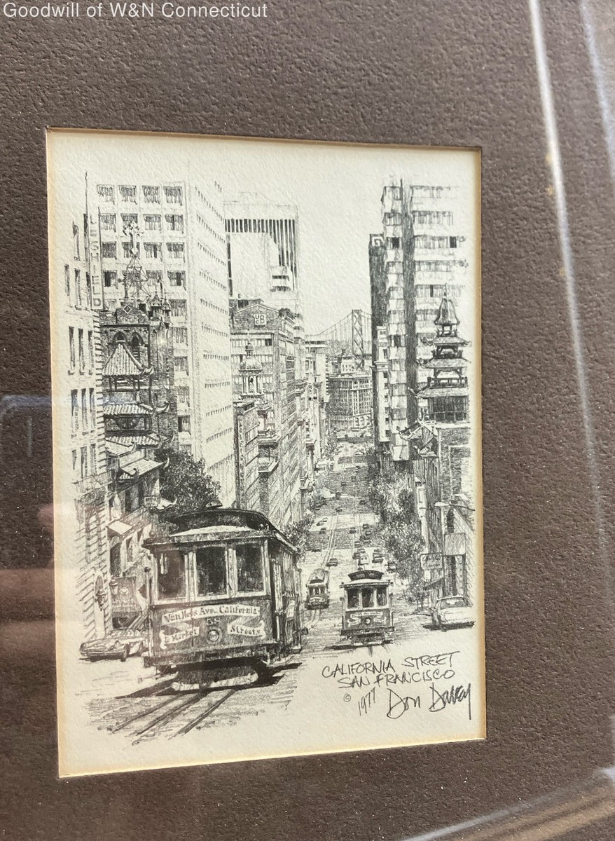 California Street San Francisco Print by Don Davey Framed