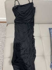 Streetwear Society Black Ruched Stretch Strappy Maxi Dress Women’s Size L