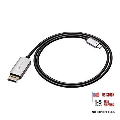 Aluminum Uni-Directional USB-C (Source) to DisplayPort (Display) 3-Foot 1