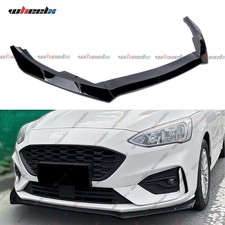 FOR FORD FOCUS ST MK4 FRONT SPLITTER SPOILER LIP BODY KIT WING GLOSS BLACK 19-22