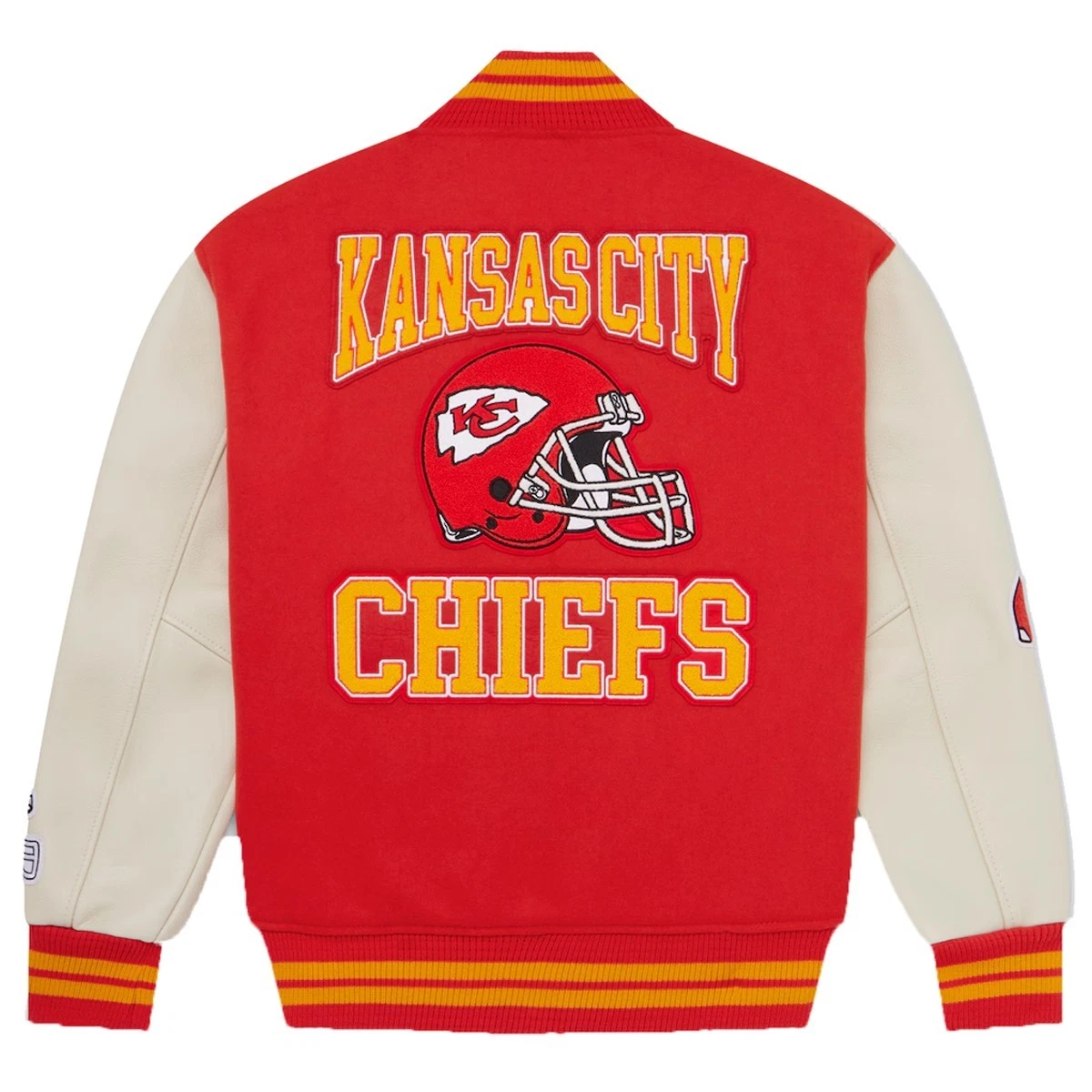 Mens Red Kansas City Chiefs Full-Snap Varsity Jacket