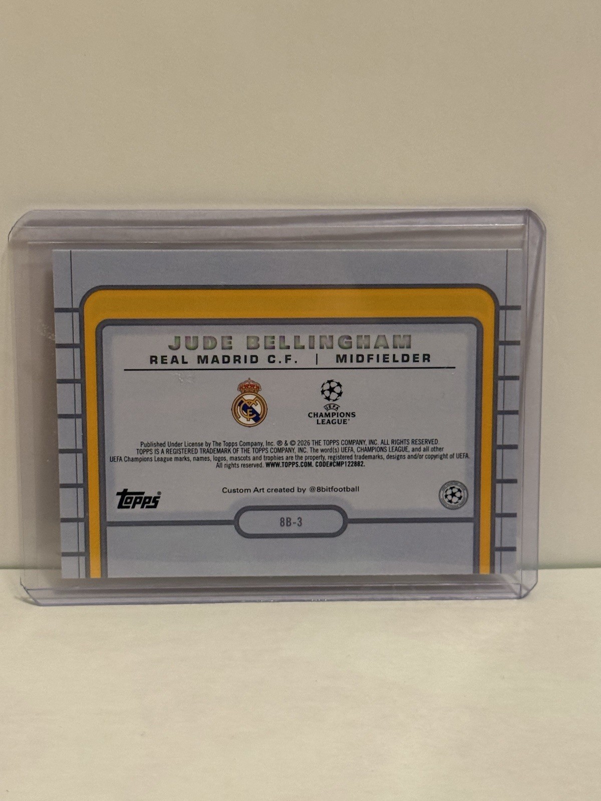 Topps UEFA Champions League 2026 8-Bit Shots Jude Bellingham Real Madrid #8B-3 view 2