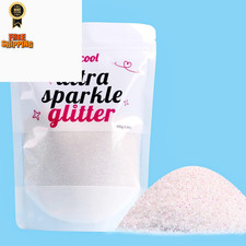 100g/3.5oz Pack Iridescent Rainbow Fine Glitter for DIY Craft, Diamond White
