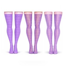 Lilac stockings for 10.5" fashion dolls
