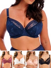 Image of Fantasie Fusion Lace Plunge Bra Foam Padded High Apex Underwired Bras Lingerie
