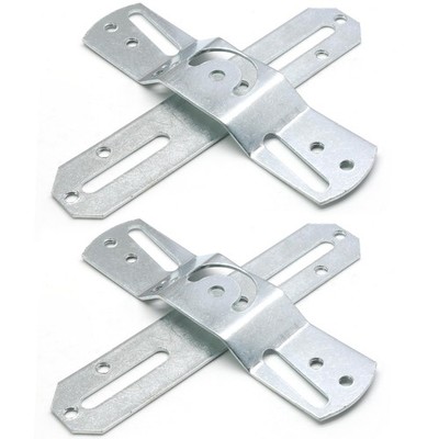 2 Sets 4'' Light Fixture Mounting Bracket, Universal Steel Rotatable Light Cro...