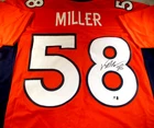 Von Miller / Autographed Denver Broncos Orange Custom Football Jersey / COA
