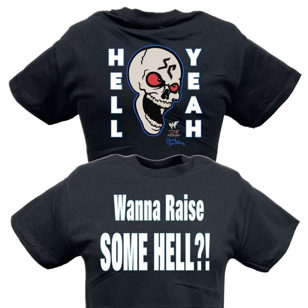 Stone Cold Steve Austin Hell Yeah Skull T-shirt | eBay