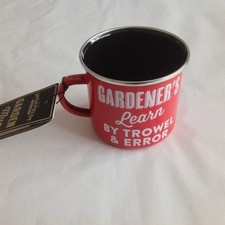 Enamel Garden Mug Gardening Gift Idea - New
