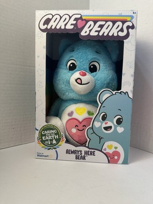New Care Bears Always Here Bear Blue Pink Nose, Heart Tummy Stuffed Plush Toy 