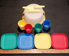 Tupperware Mini Kids 12 pc Party Cake Set TupperToys Primary Colors New