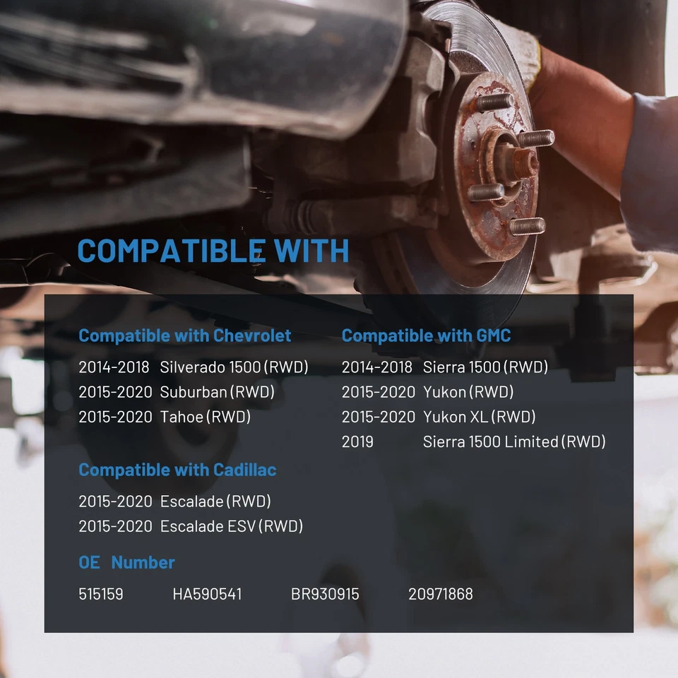 2x 2x2 cojinete de rueda delantera y bujes para Chevrolet Silverado 1500 2014-2018 4,3 L Foto 2 de 4