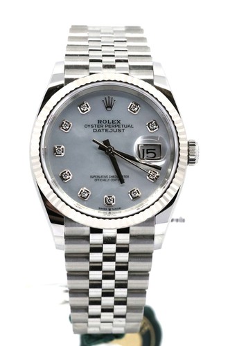 Rolex Datejust 36mm Steel & White Gold 126234-0020 Mother-of-p...